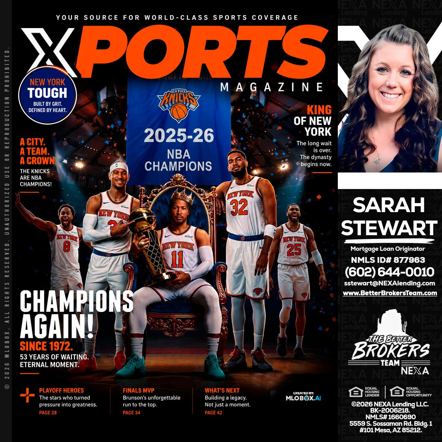 XPORTS MAGAZINE - Sarah Stewart -Mortgage Loan Originator