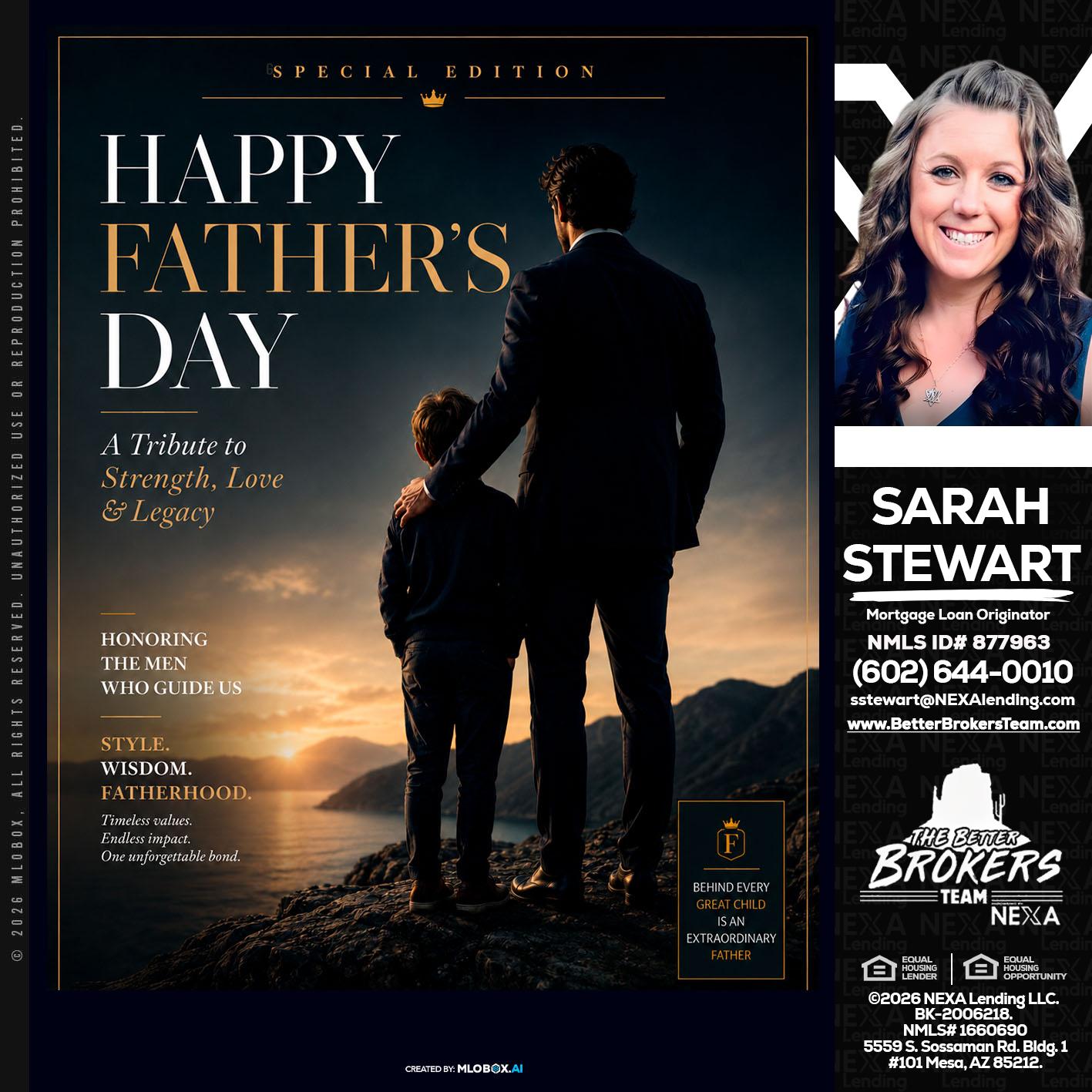 HAPPY FATHERS DAY - Sarah Stewart -Mortgage Loan Originator