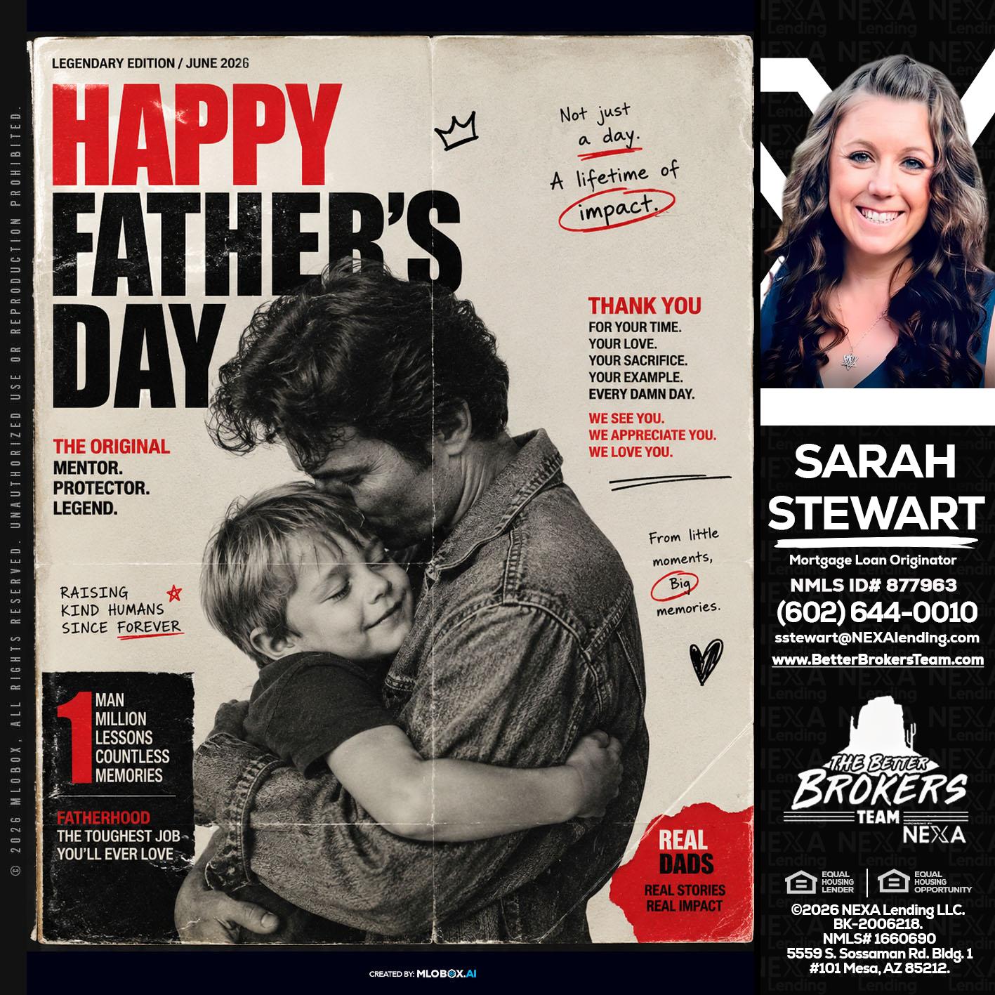 HAPPY FATHERS DAY - Sarah Stewart -Mortgage Loan Originator