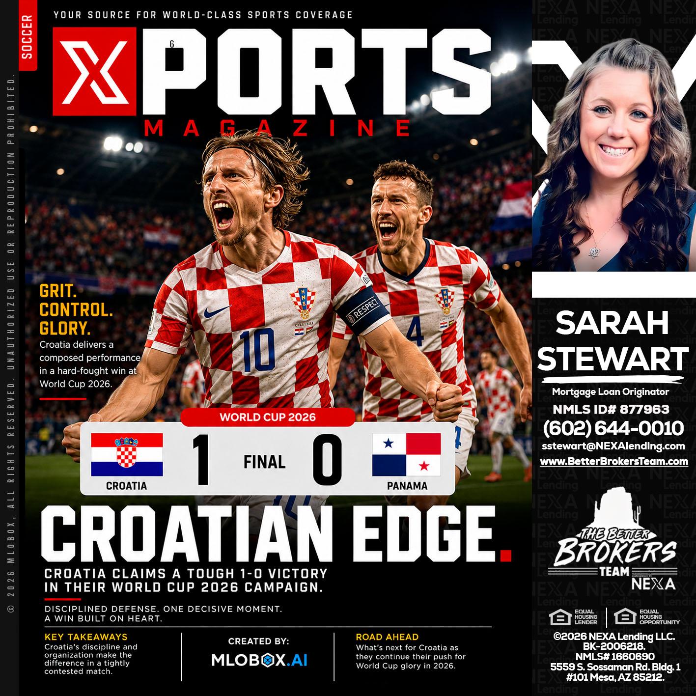 CROATIA 1-0 PANAMA - Sarah Stewart -Mortgage Loan Originator