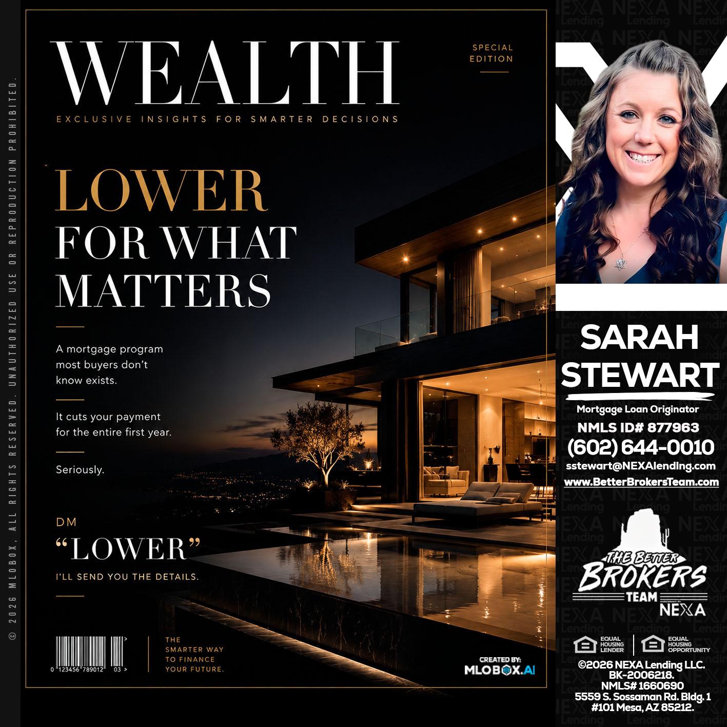 WEALTH - Sarah Stewart -Mortgage Loan Originator