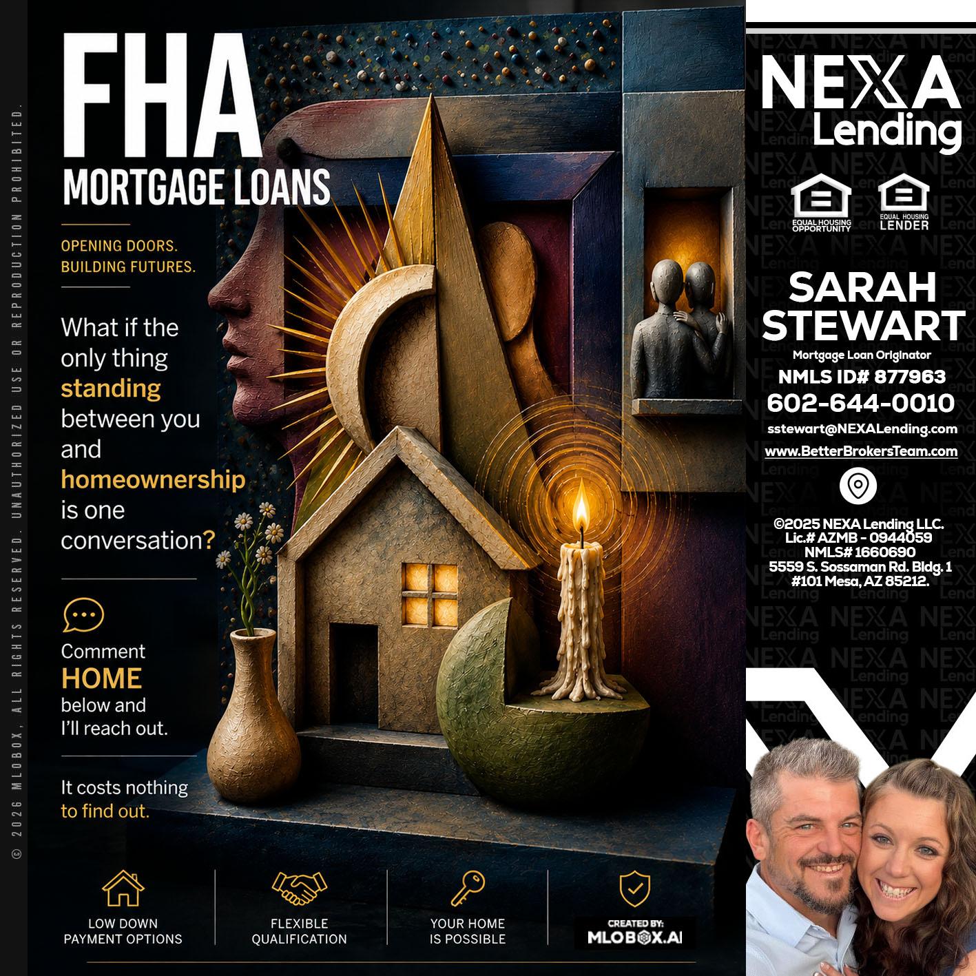 FHA - Sarah Stewart -Mortgage Loan Originator