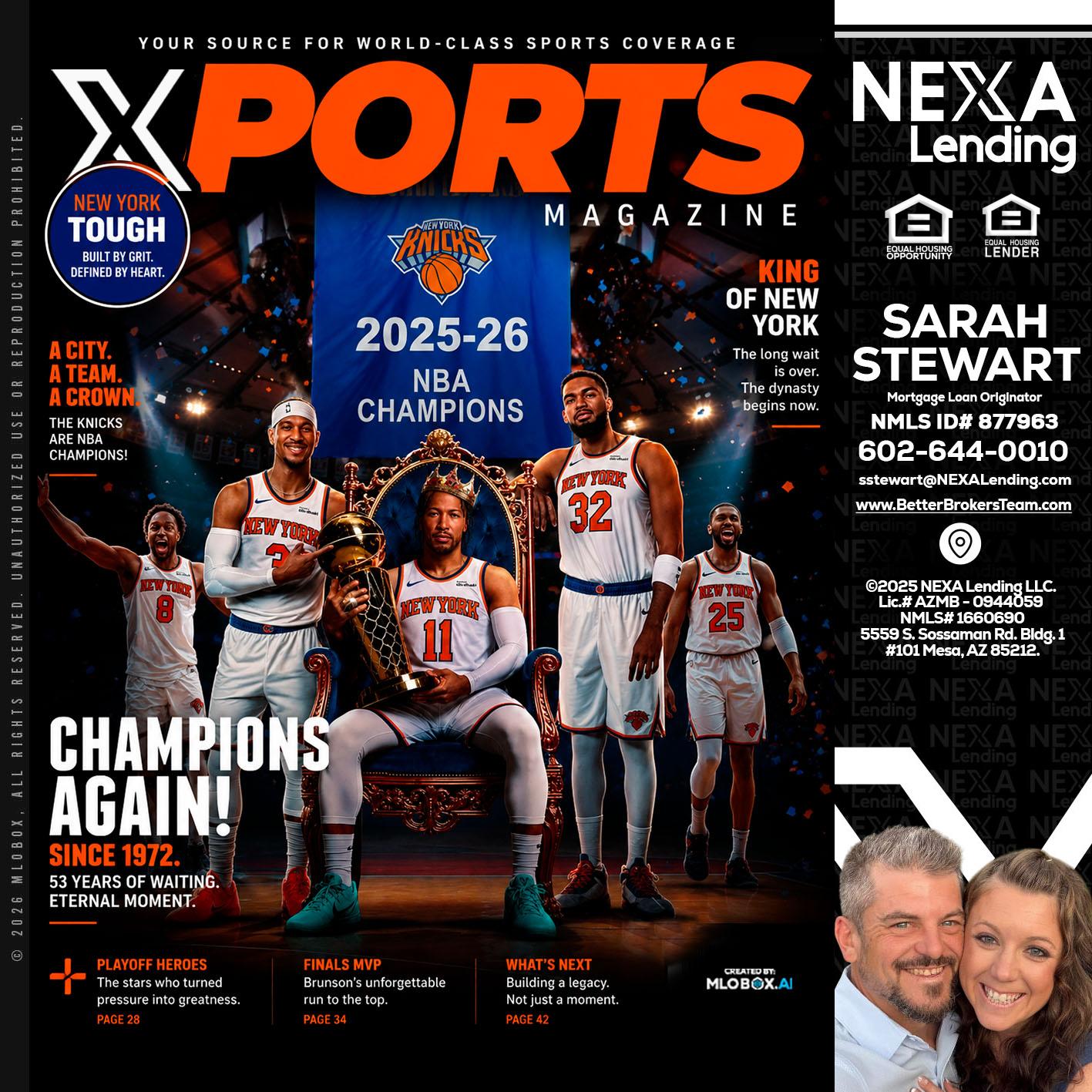 XPORTS MAGAZINE - Sarah Stewart -Mortgage Loan Originator