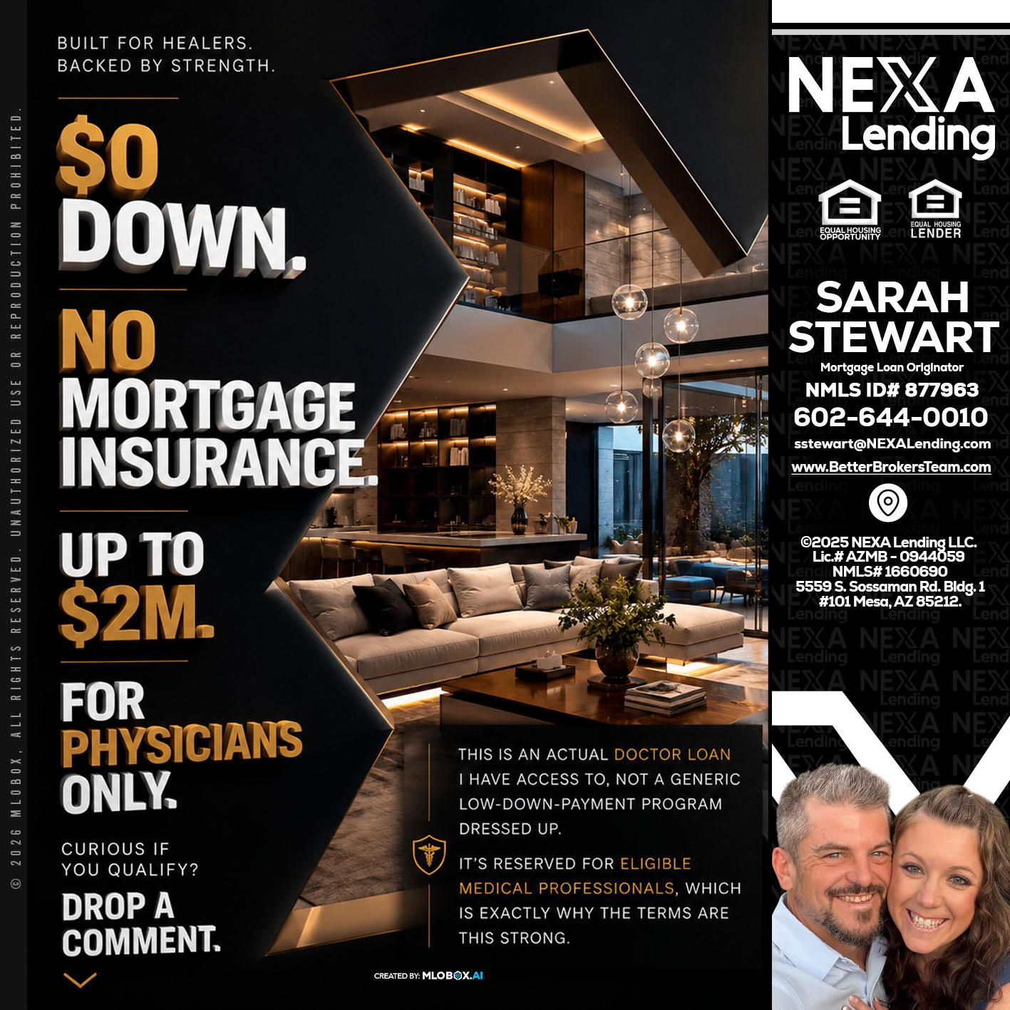 $0 DOWN - Sarah Stewart -Mortgage Loan Originator