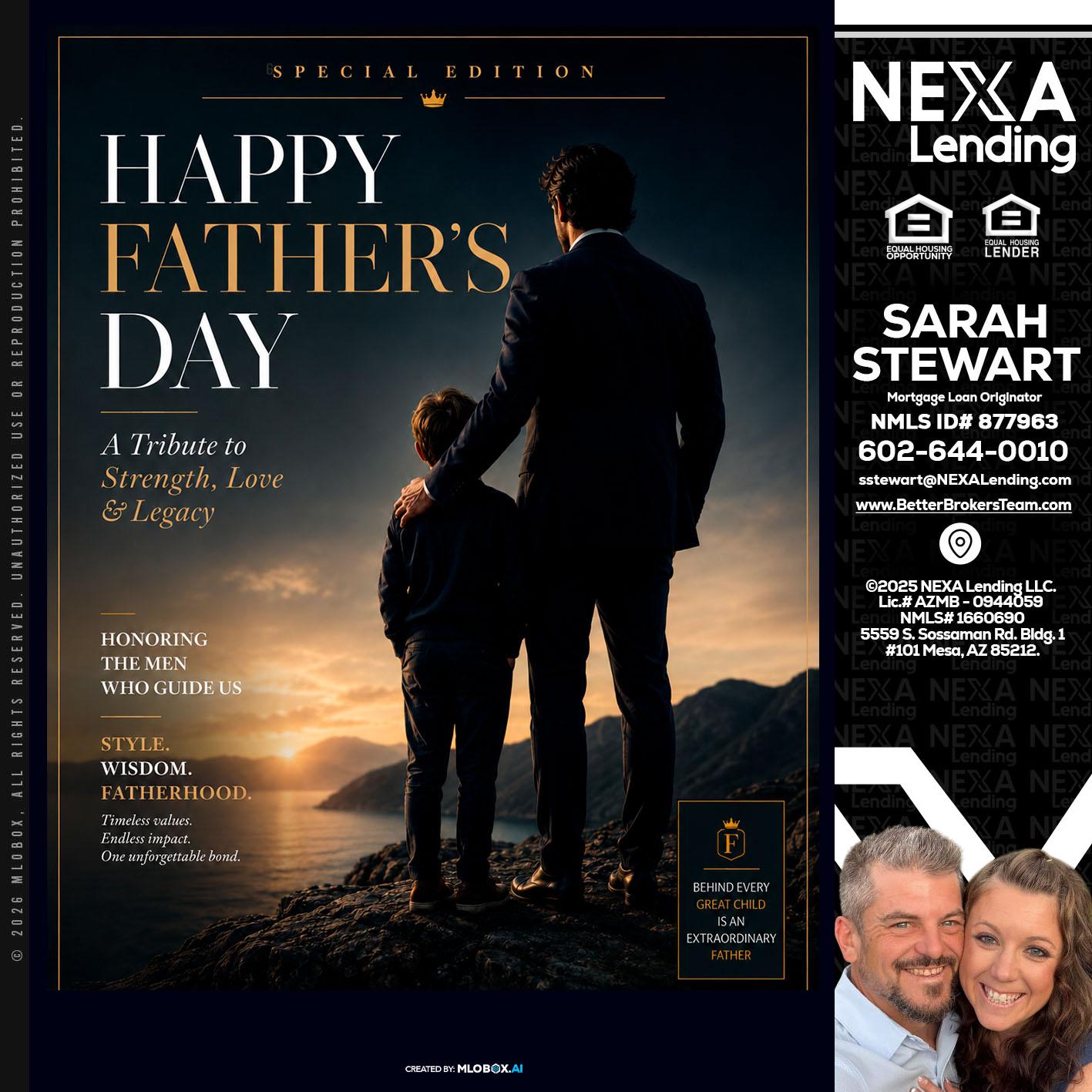 HAPPY FATHERS DAY - Sarah Stewart -Mortgage Loan Originator