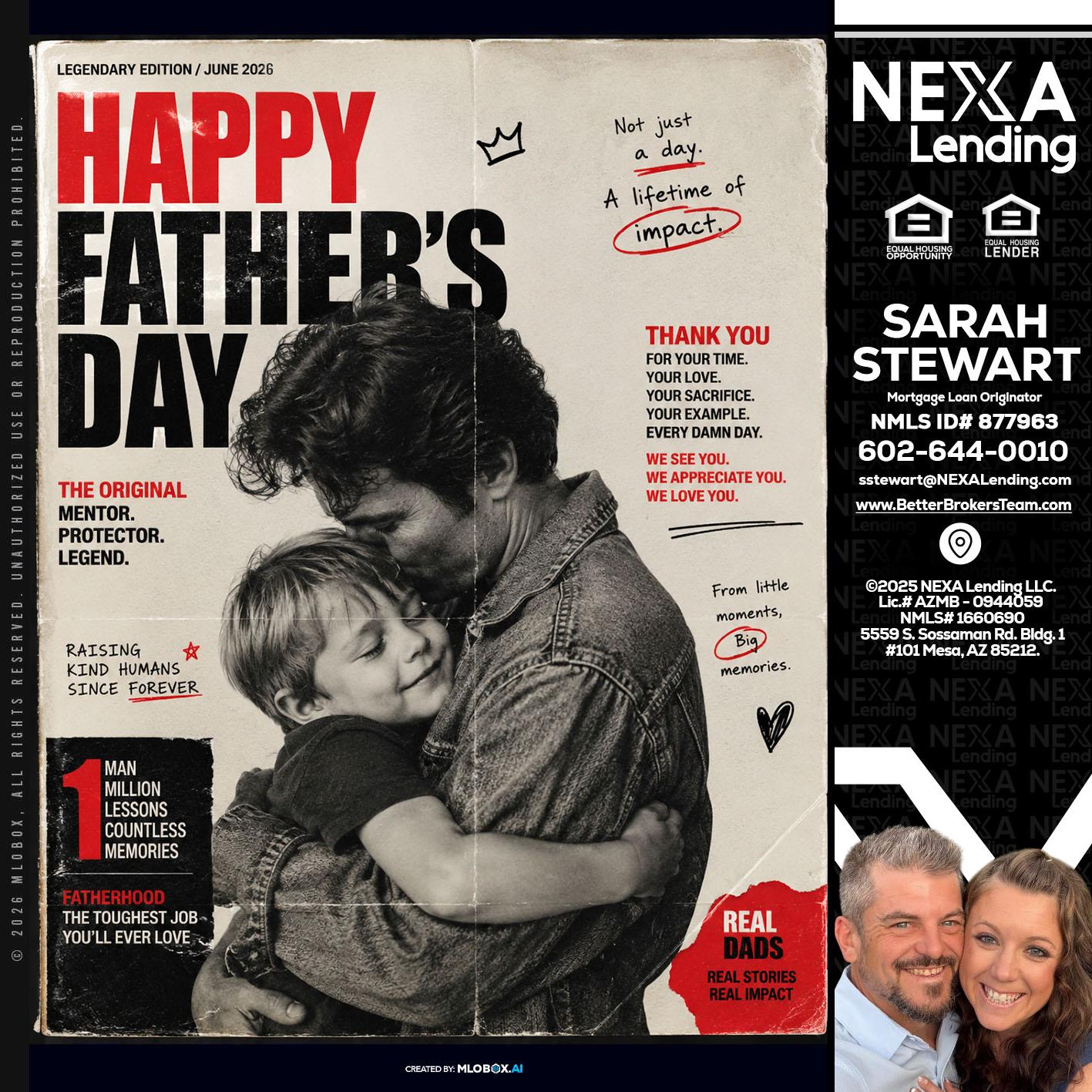 HAPPY FATHERS DAY - Sarah Stewart -Mortgage Loan Originator