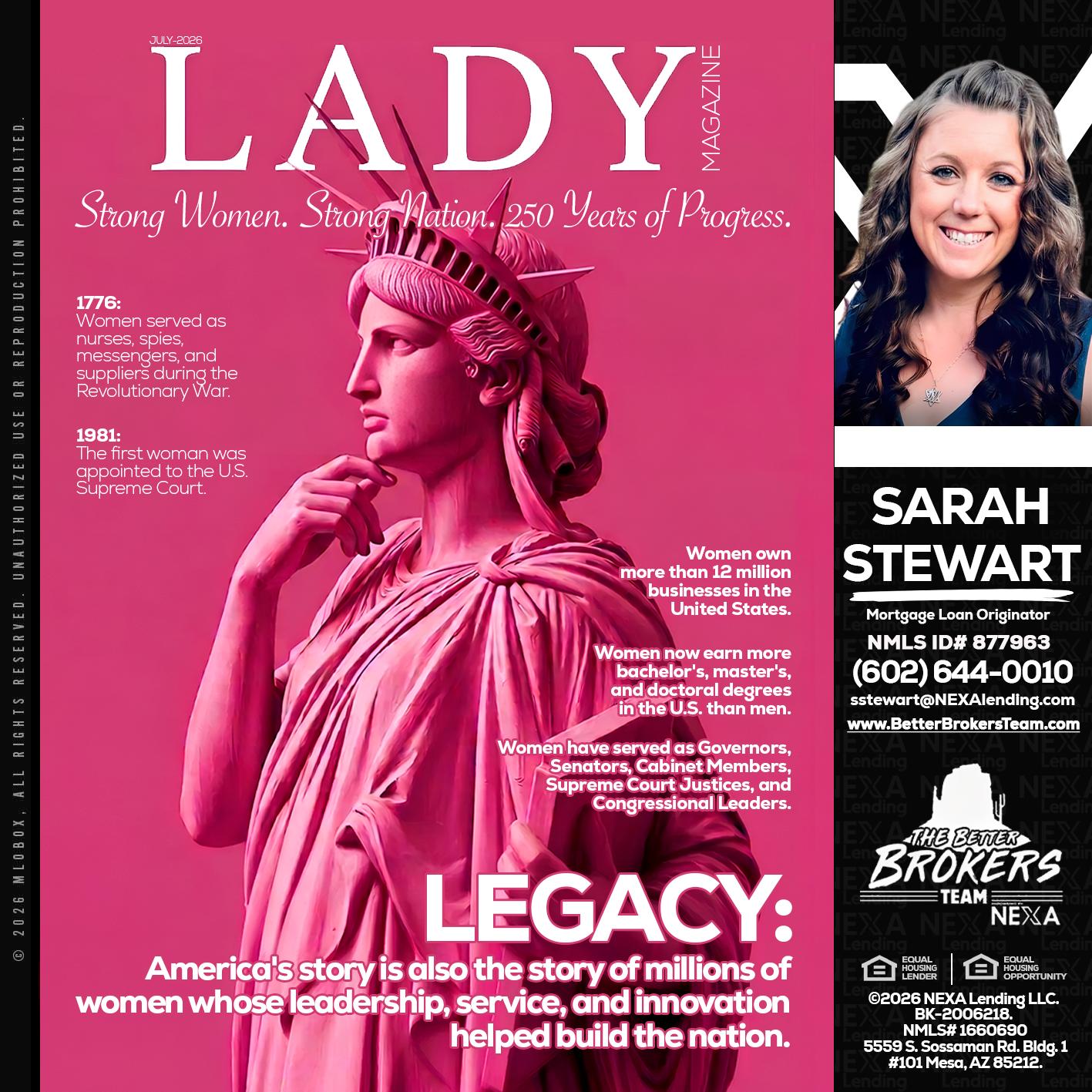 LADY LIBERTY! - Sarah Stewart -Mortgage Loan Originator