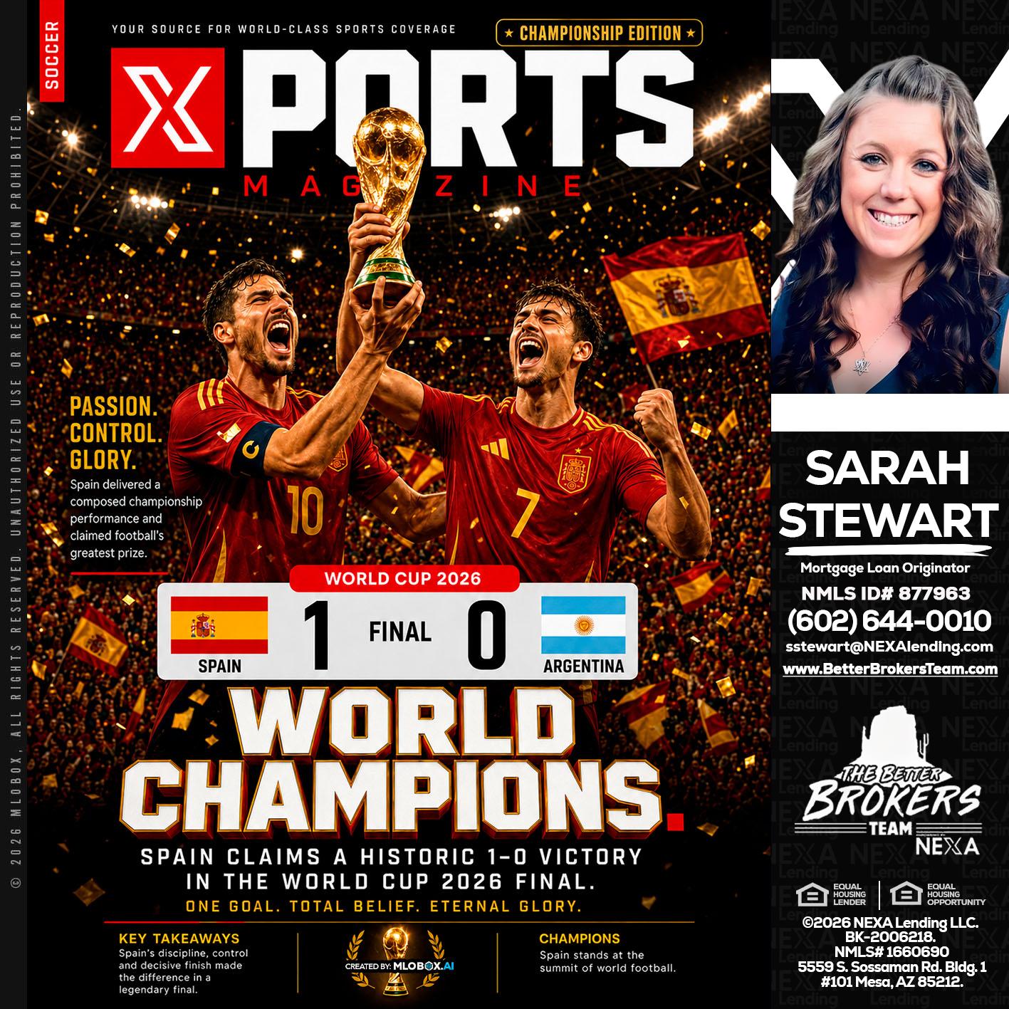 SPAIN CHAMPION - Sarah Stewart -Mortgage Loan Originator