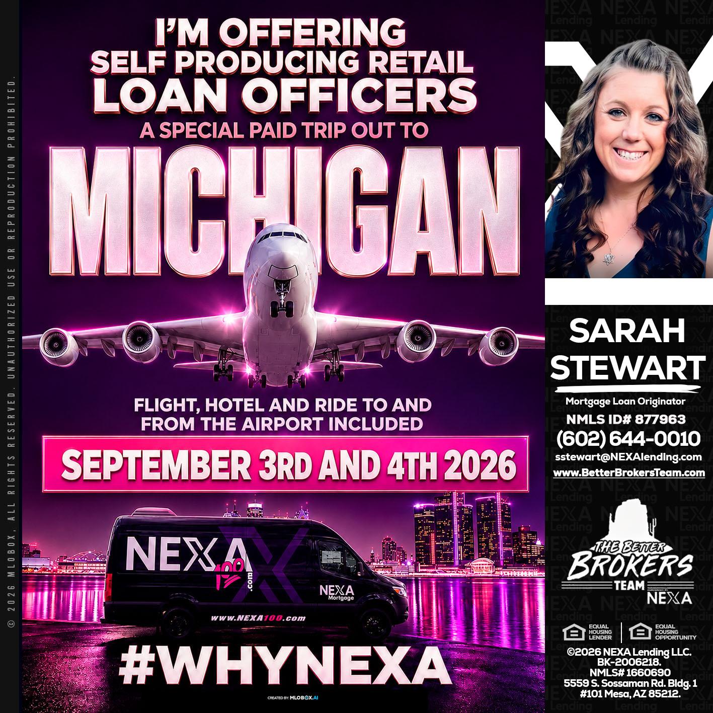 MICHIGAN TRIP - Sarah Stewart -Mortgage Loan Originator