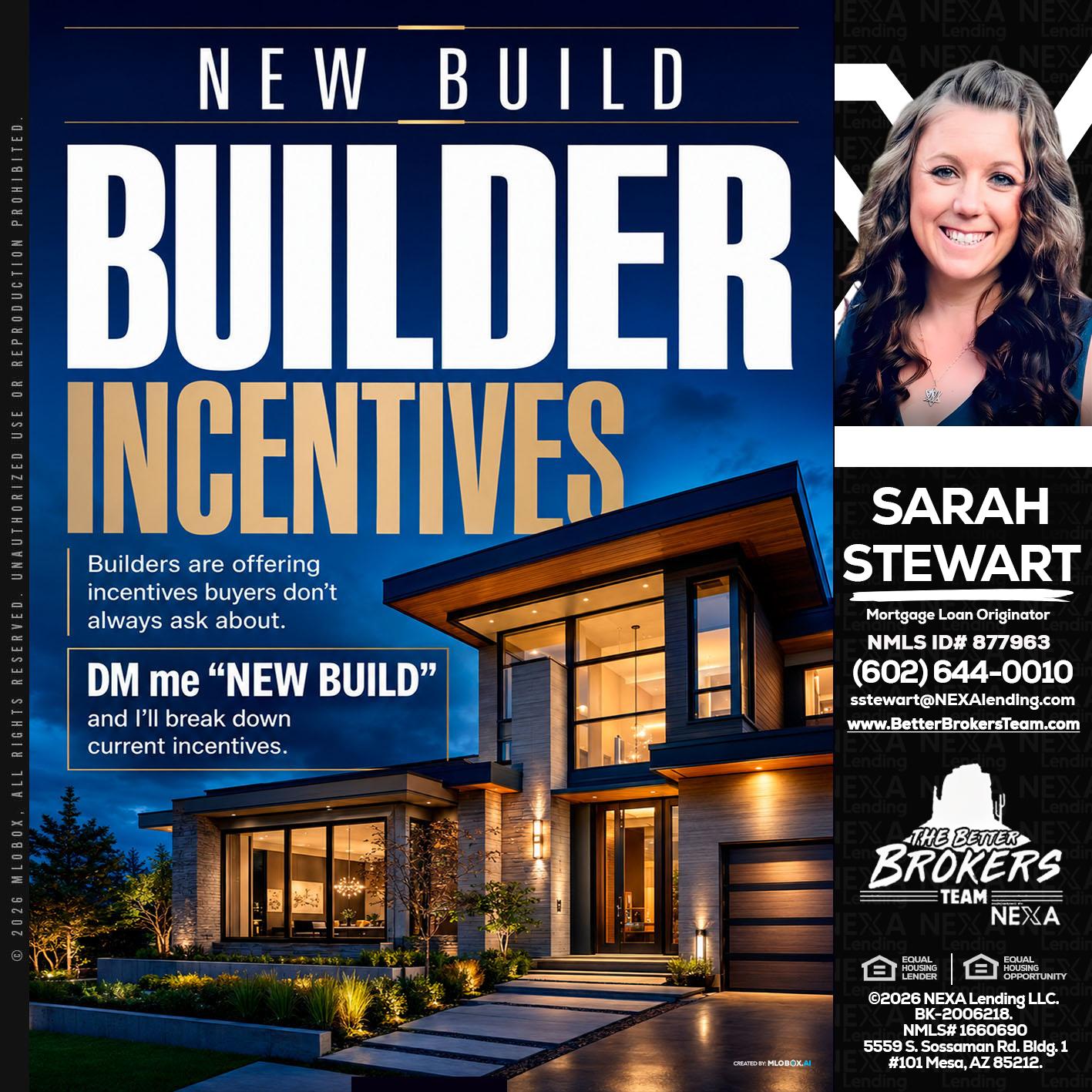 NEW BUILDER - Sarah Stewart -Mortgage Loan Originator