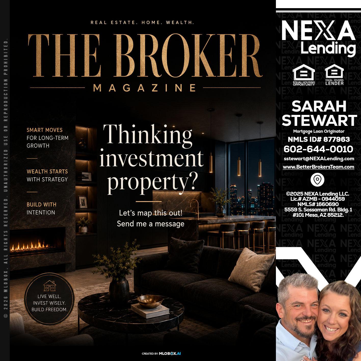 THE BROKER - Sarah Stewart -Mortgage Loan Originator