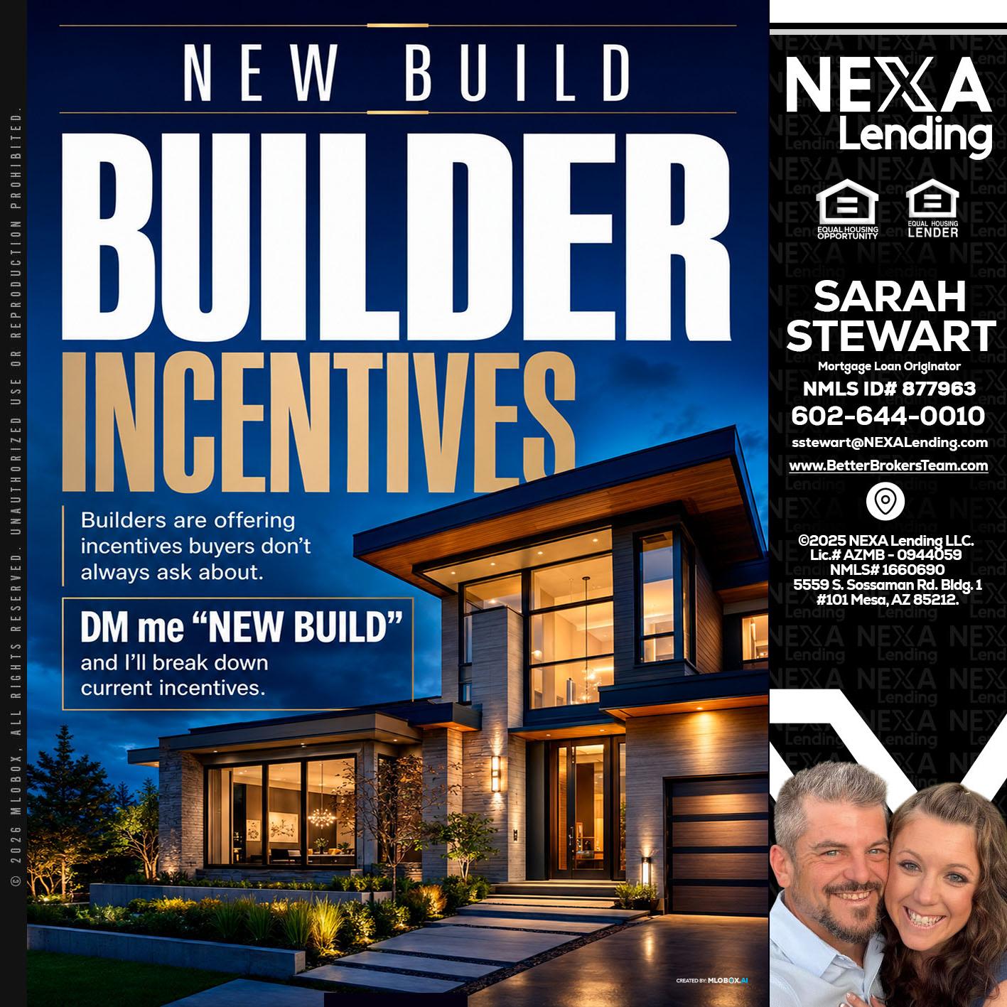 NEW BUILDER - Sarah Stewart -Mortgage Loan Originator