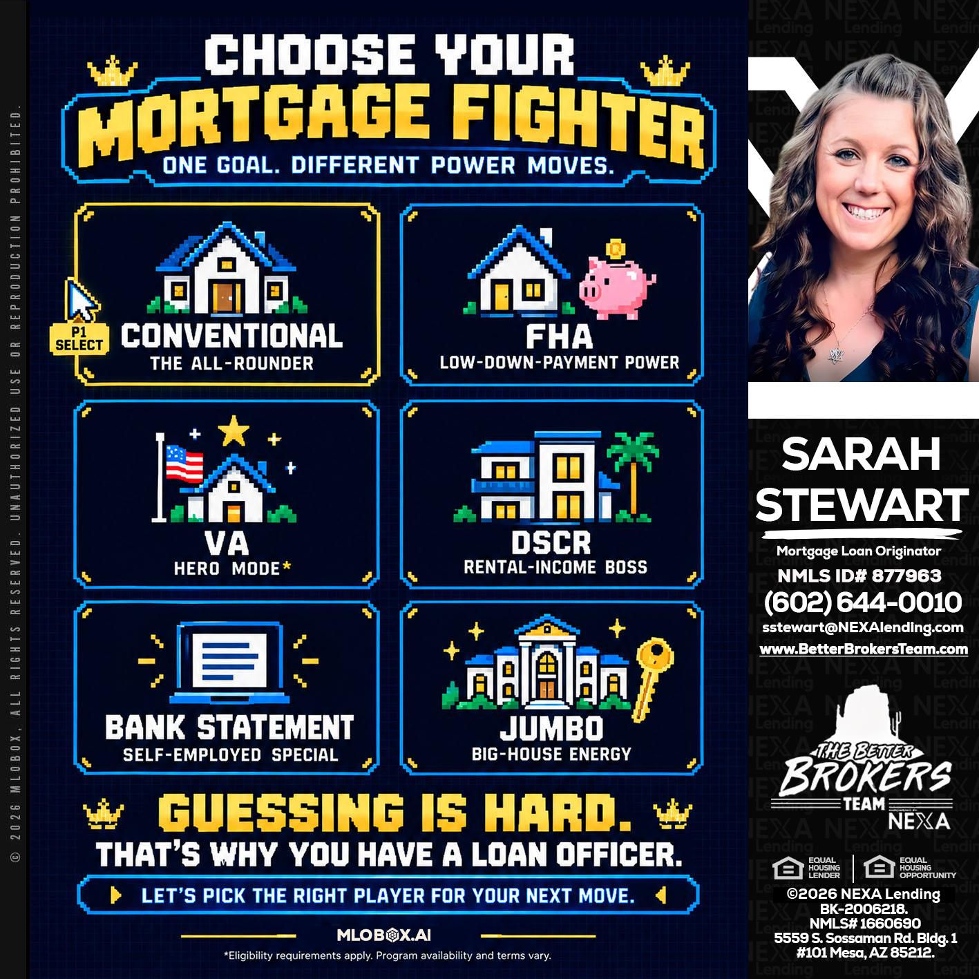CHOOSE YOUR MORTGAGE - Sarah Stewart -Mortgage Loan Originator