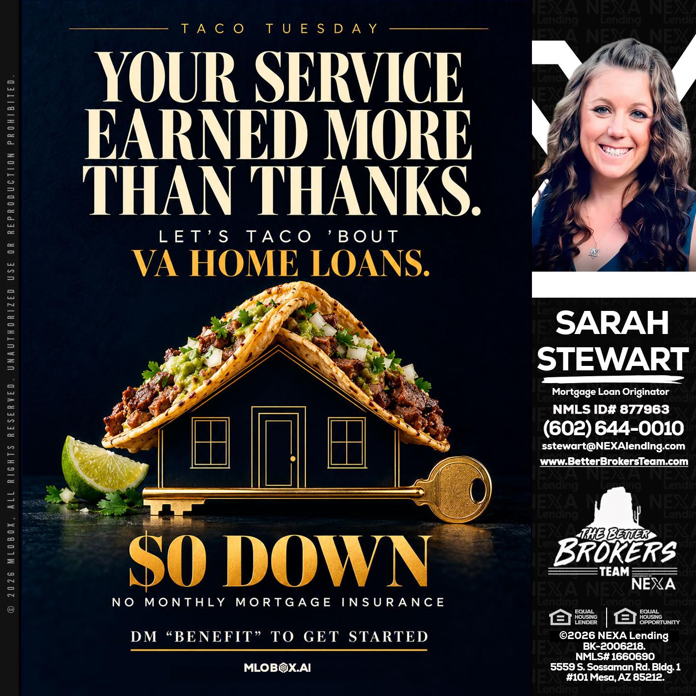 TACO TUESDAY - Sarah Stewart -Mortgage Loan Originator